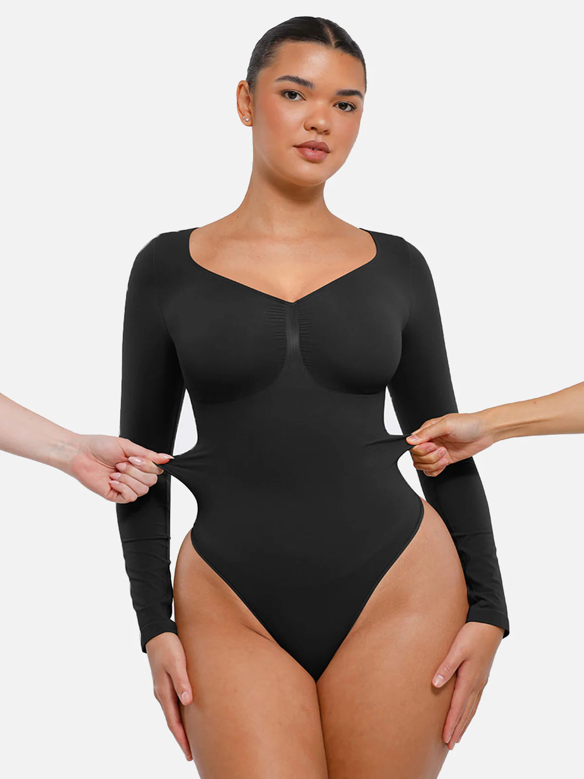 Body string gainant sans coutures à manches longues